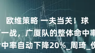 欧维策略 一夫当关！球迷：往篮下一战，广厦队的整体命中率自动下降20%_周琦_伤病_广东